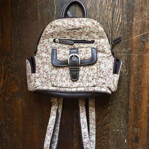 Longaberger Floral Mini Backpack Purse